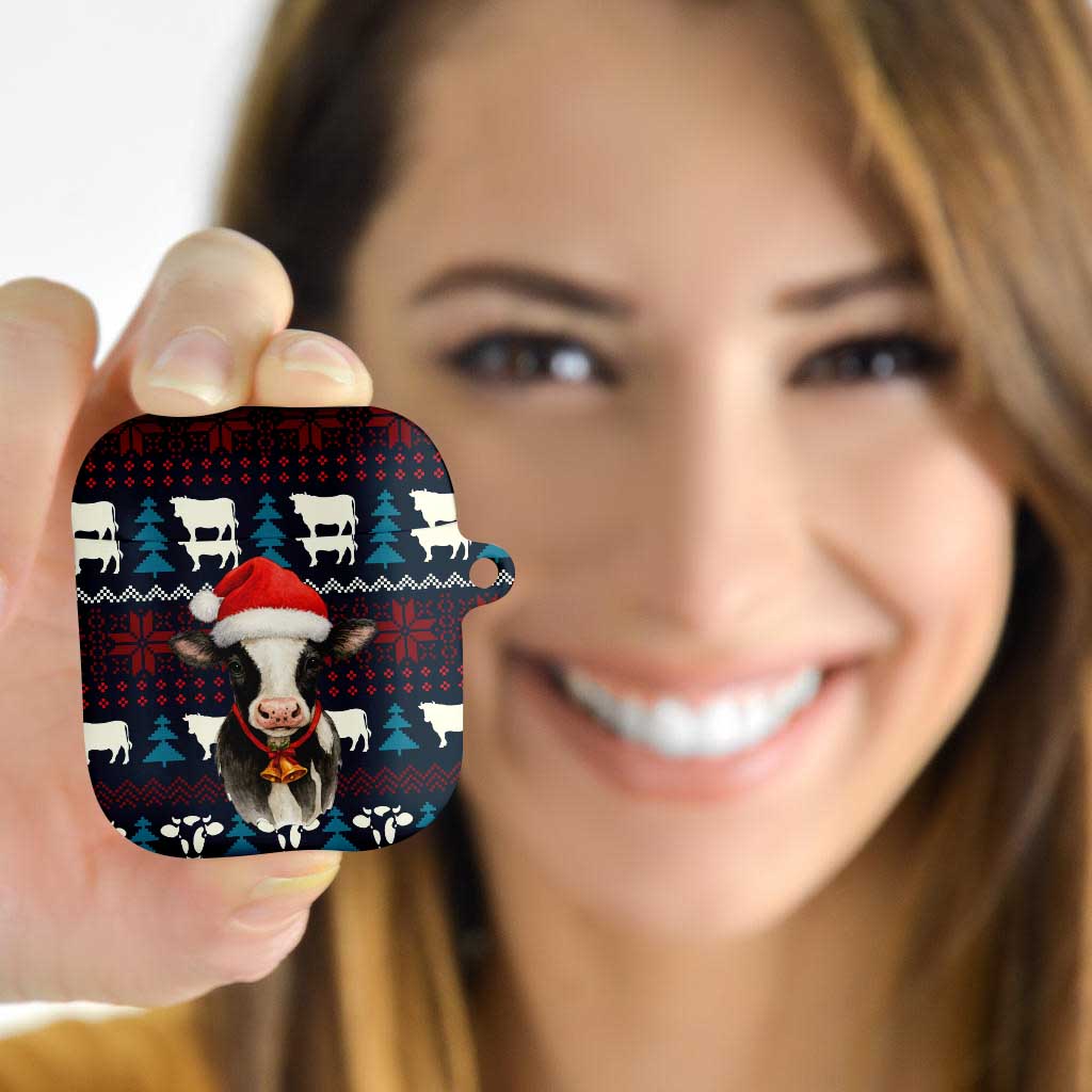 Lovely Cow Christmas AirPods Case Xmas Holiday Patterns - Wonder Print Shop