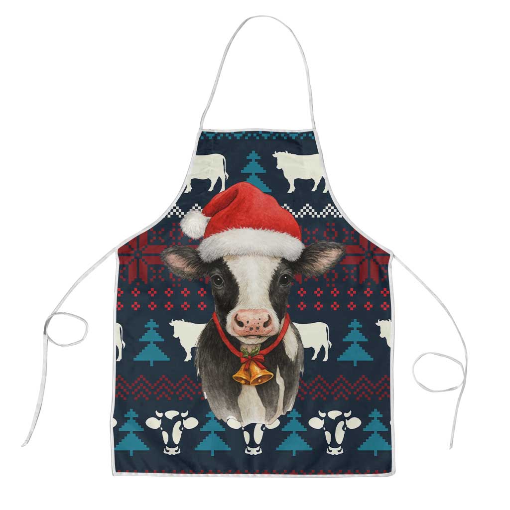 Lovely Cow Christmas Apron Xmas Holiday Patterns - Wonder Print Shop