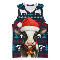Lovely Cow Christmas Basketball Jersey Xmas Holiday Patterns - Wonder Print Shop