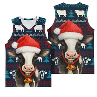 Lovely Cow Christmas Basketball Jersey Xmas Holiday Patterns - Wonder Print Shop