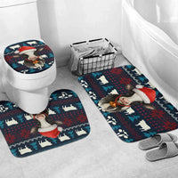 Lovely Cow Christmas Bathroom Set Xmas Holiday Patterns - Wonder Print Shop