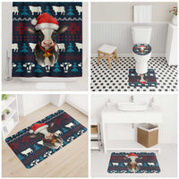 Lovely Cow Christmas Bathroom Set Xmas Holiday Patterns - Wonder Print Shop