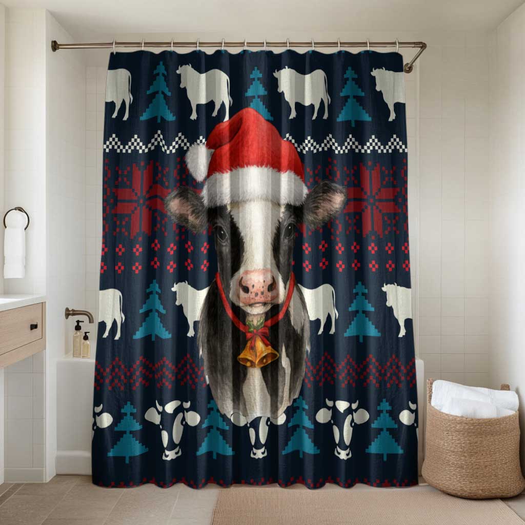 Lovely Cow Christmas Bathroom Set Xmas Holiday Patterns - Wonder Print Shop