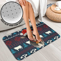 Lovely Cow Christmas Bathroom Set Xmas Holiday Patterns - Wonder Print Shop