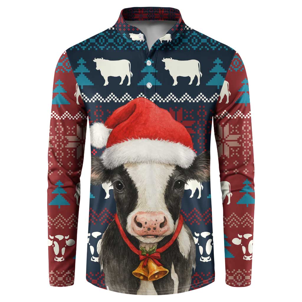Lovely Cow Christmas Button Sweatshirt Xmas Holiday Patterns - Wonder Print Shop