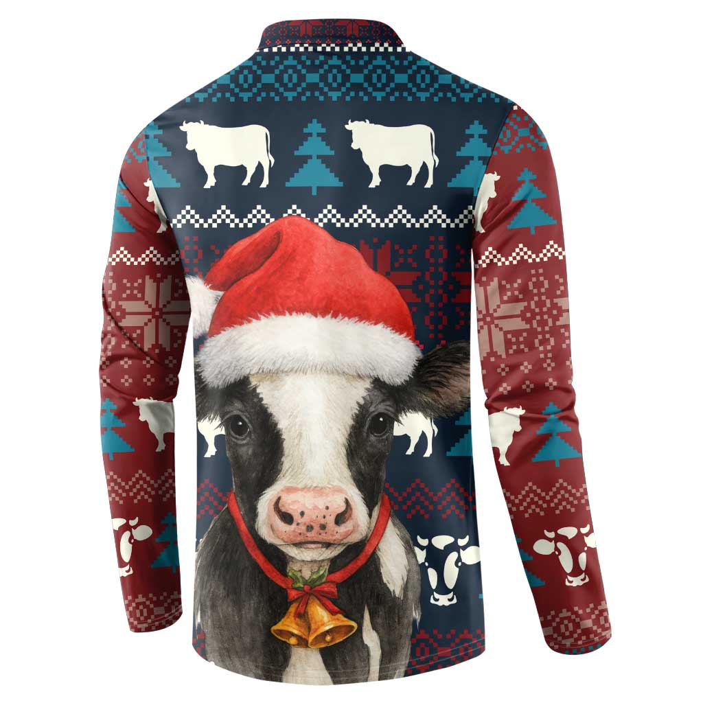 Lovely Cow Christmas Button Sweatshirt Xmas Holiday Patterns - Wonder Print Shop