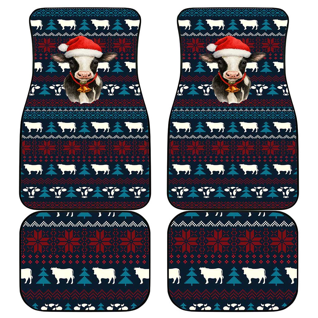 Lovely Cow Christmas Car Mats Xmas Holiday Patterns - Wonder Print Shop