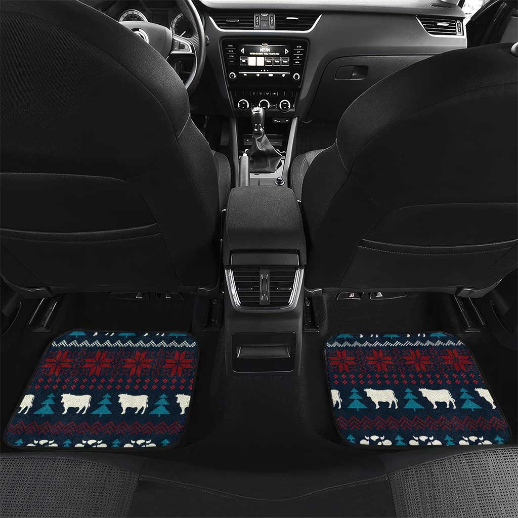 Lovely Cow Christmas Car Mats Xmas Holiday Patterns - Wonder Print Shop