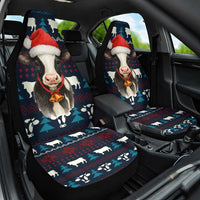 Lovely Cow Christmas Car Seat Cover Xmas Holiday Patterns - Wonder Print Shop