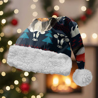Lovely Cow Christmas Santa Hat Xmas Holiday Patterns - Wonder Print Shop