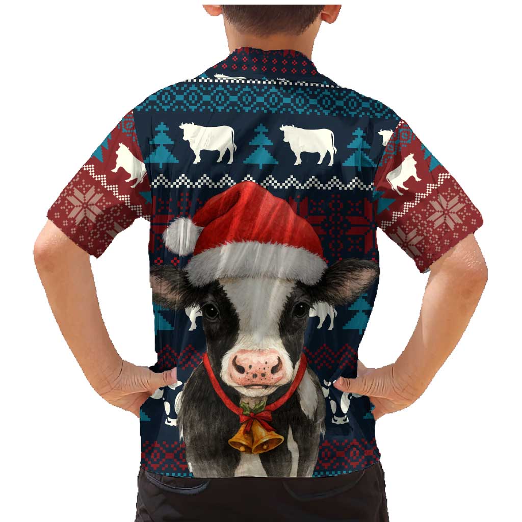 Lovely Cow Christmas Family Matching Mermaid Dress and Hawaiian Shirt Xmas Holiday Patterns - Wonder Print Shop