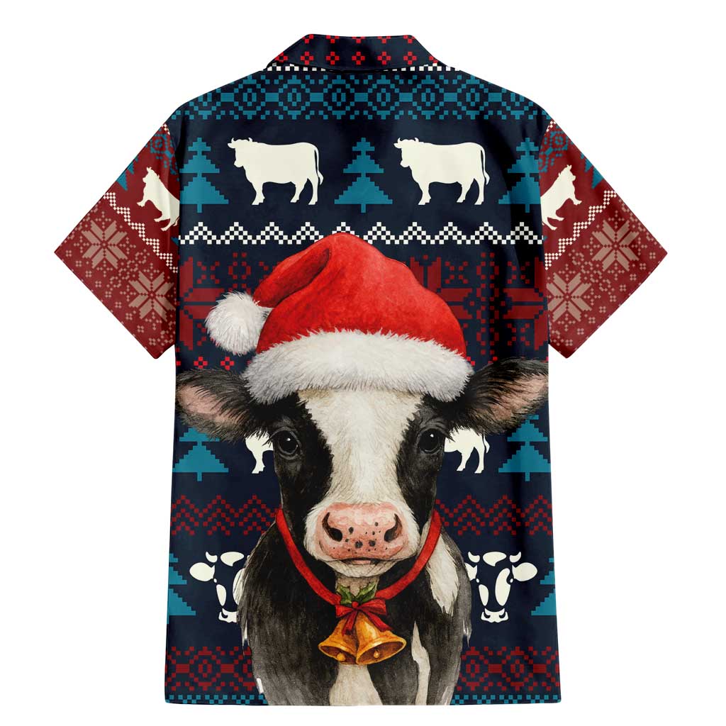 Lovely Cow Christmas Family Matching Mermaid Dress and Hawaiian Shirt Xmas Holiday Patterns - Wonder Print Shop