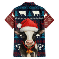 Lovely Cow Christmas Family Matching Off The Shoulder Long Sleeve Dress and Hawaiian Shirt Xmas Holiday Patterns - Wonder Print Shop