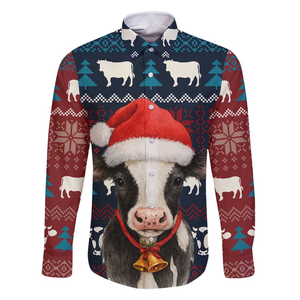 Lovely Cow Christmas Family Matching Off Shoulder Maxi Dress and Hawaiian Shirt Xmas Holiday Patterns - Wonder Print Shop