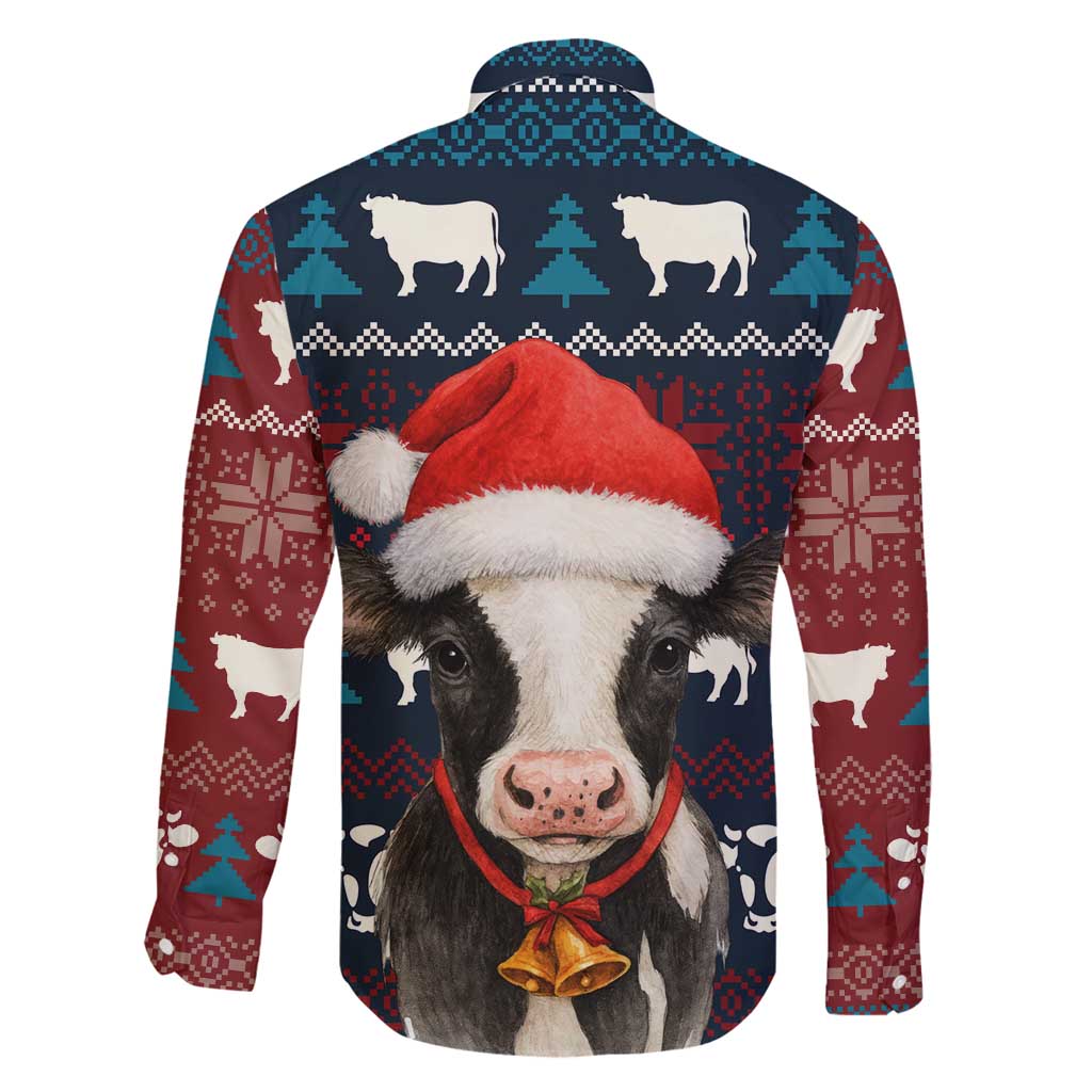 Lovely Cow Christmas Family Matching Off Shoulder Maxi Dress and Hawaiian Shirt Xmas Holiday Patterns - Wonder Print Shop