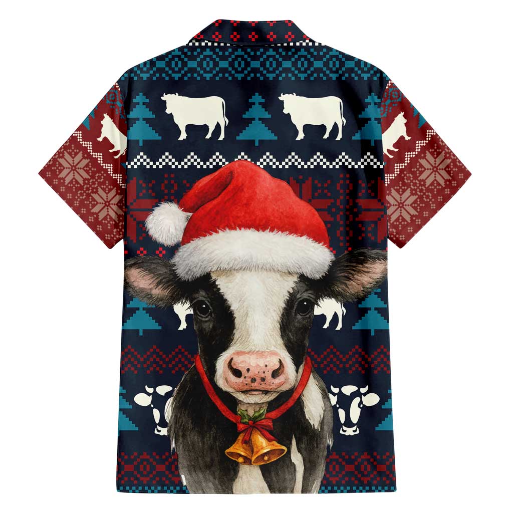 Lovely Cow Christmas Family Matching Puletasi and Hawaiian Shirt Xmas Holiday Patterns - Wonder Print Shop