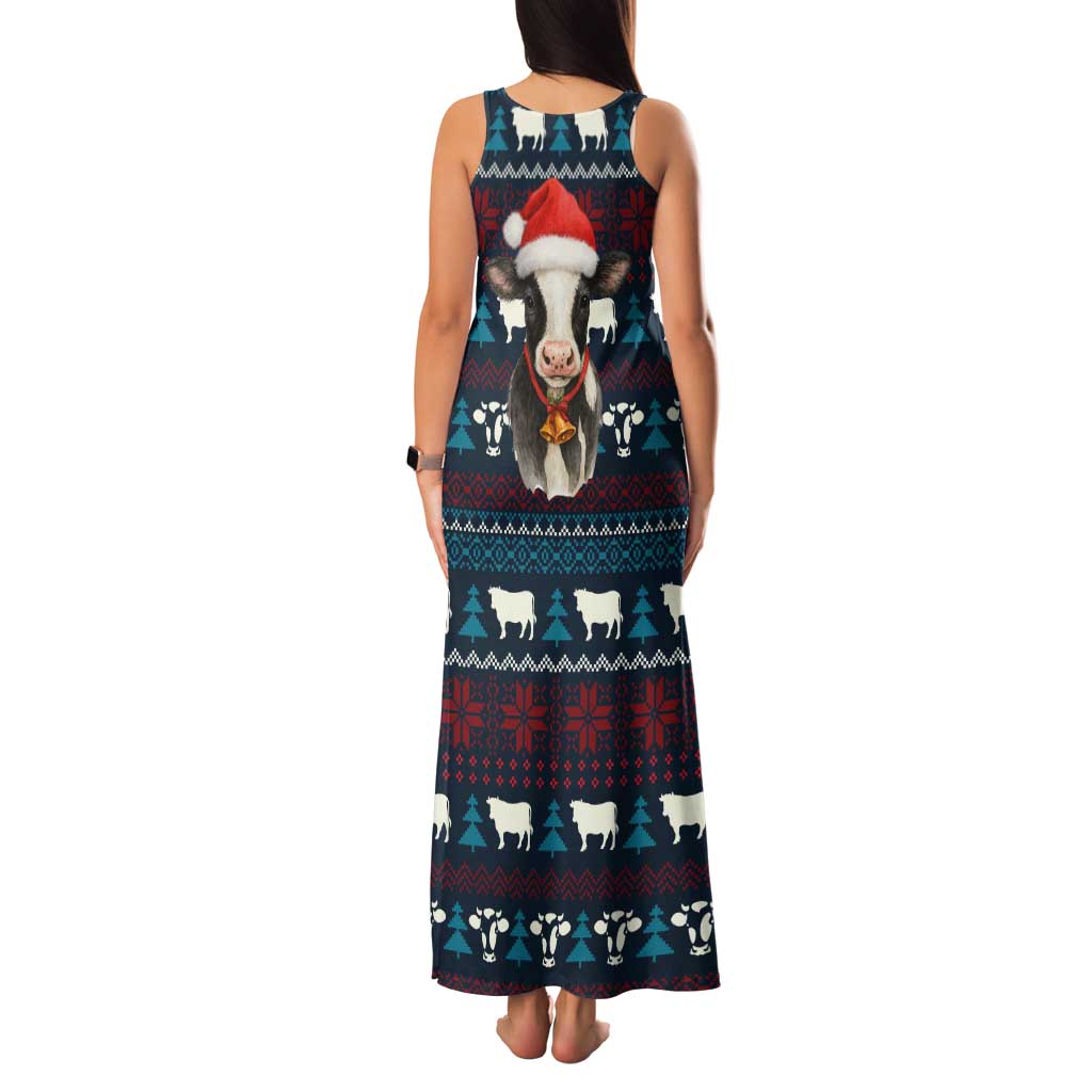 Lovely Cow Christmas Family Matching Tank Maxi Dress and Hawaiian Shirt Xmas Holiday Patterns - Wonder Print Shop