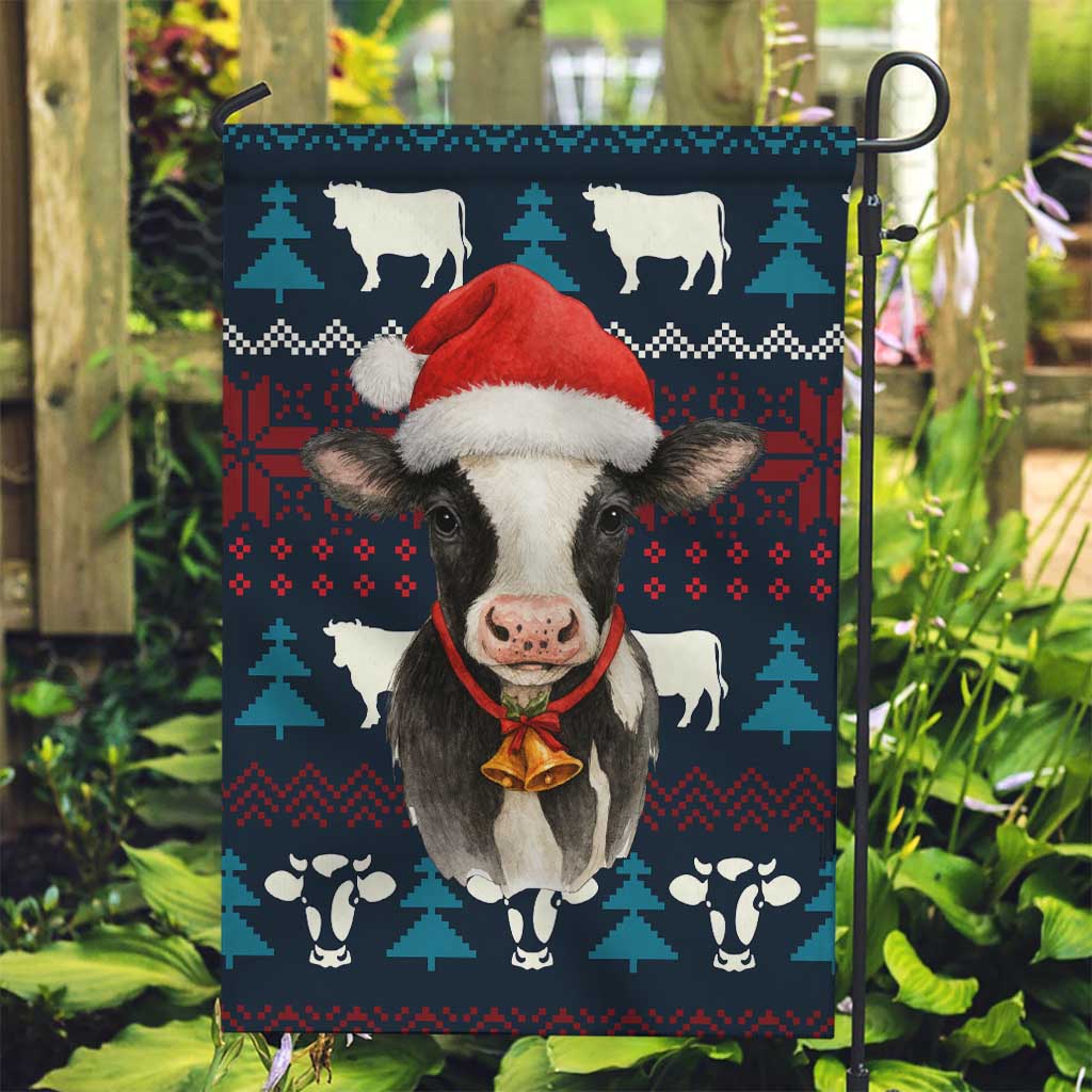 Lovely Cow Christmas Garden Flag Xmas Holiday Patterns - Wonder Print Shop
