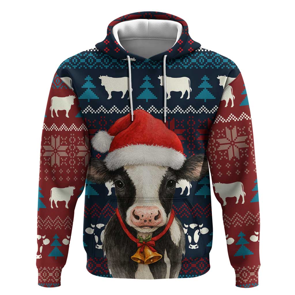 Lovely Cow Christmas Hoodie Xmas Holiday Patterns - Wonder Print Shop