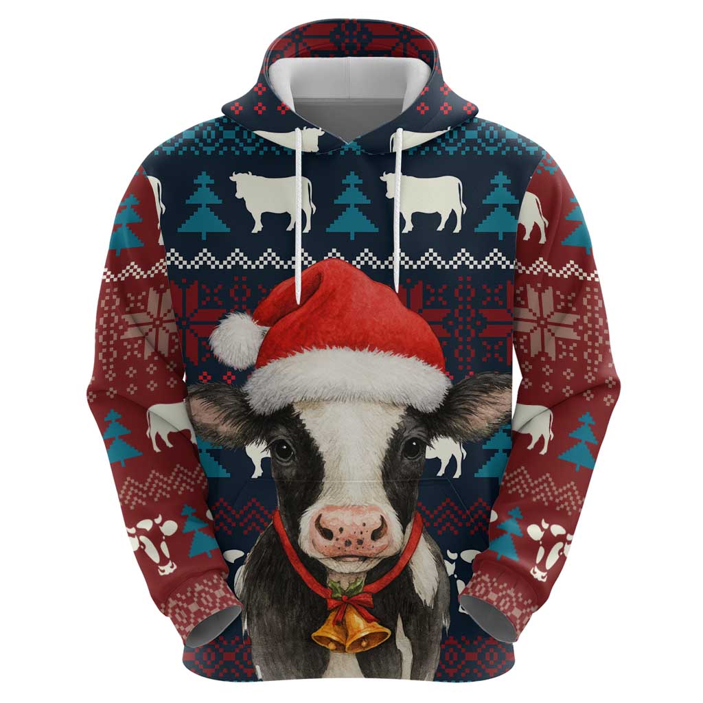 Lovely Cow Christmas Hoodie Xmas Holiday Patterns - Wonder Print Shop