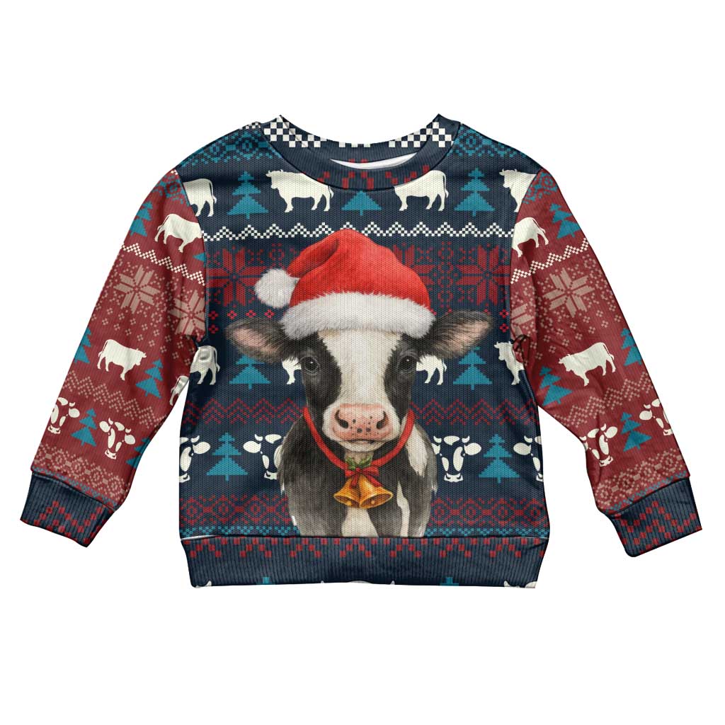 Lovely Cow Christmas Kid Ugly Christmas Sweater Xmas Holiday Patterns - Wonder Print Shop