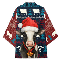 Lovely Cow Christmas Kimono Xmas Holiday Patterns - Wonder Print Shop