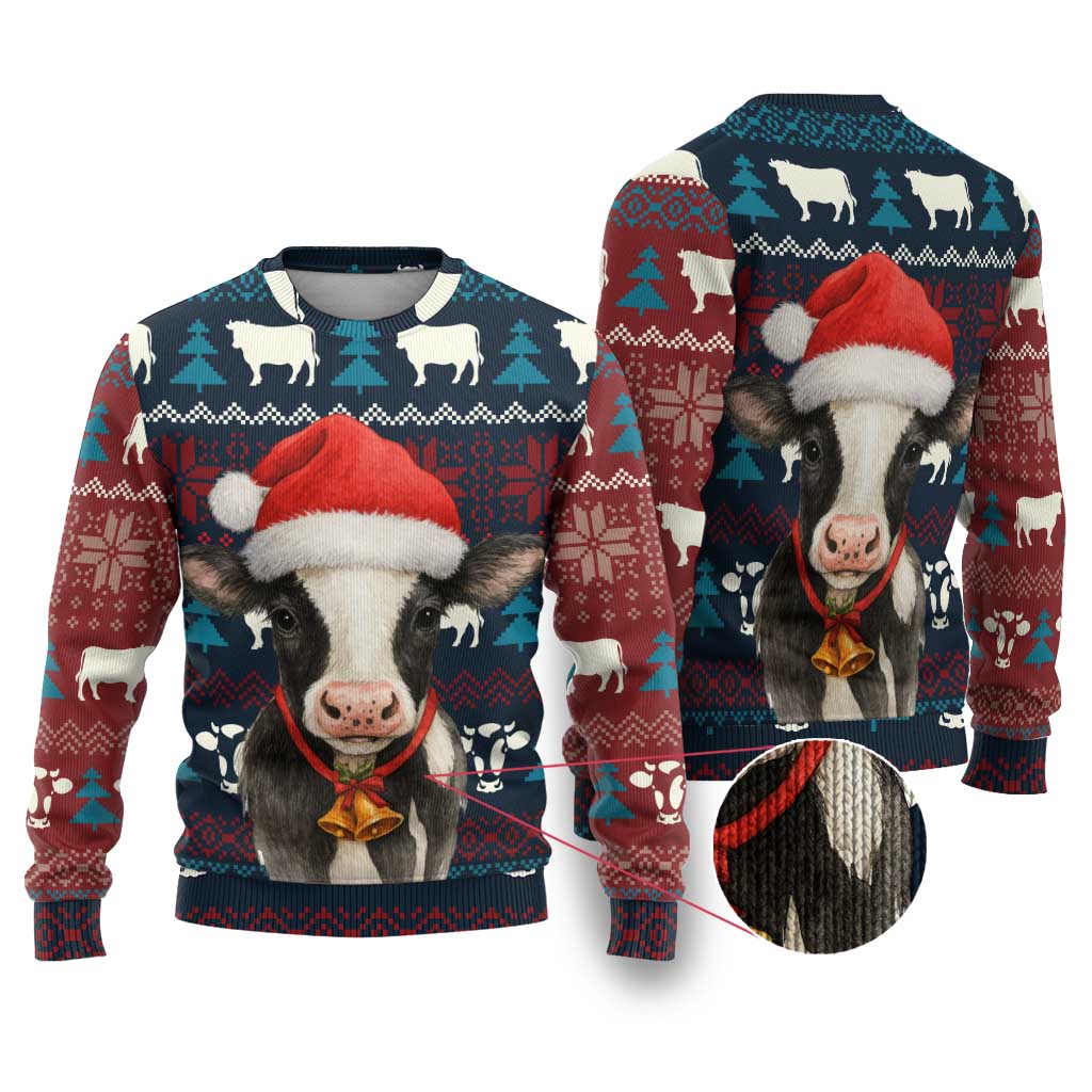 Lovely Cow Christmas Ugly Christmas Sweater Xmas Holiday Patterns - Wonder Print Shop