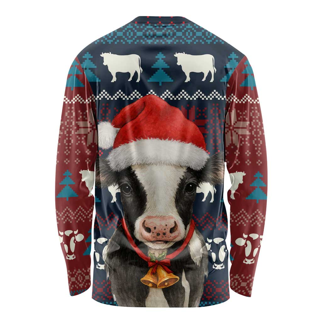 Lovely Cow Christmas Long Sleeve Shirt Xmas Holiday Patterns - Wonder Print Shop