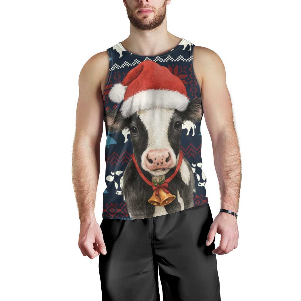 Lovely Cow Christmas Men Tank Top Xmas Holiday Patterns - Wonder Print Shop