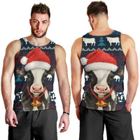 Lovely Cow Christmas Men Tank Top Xmas Holiday Patterns - Wonder Print Shop