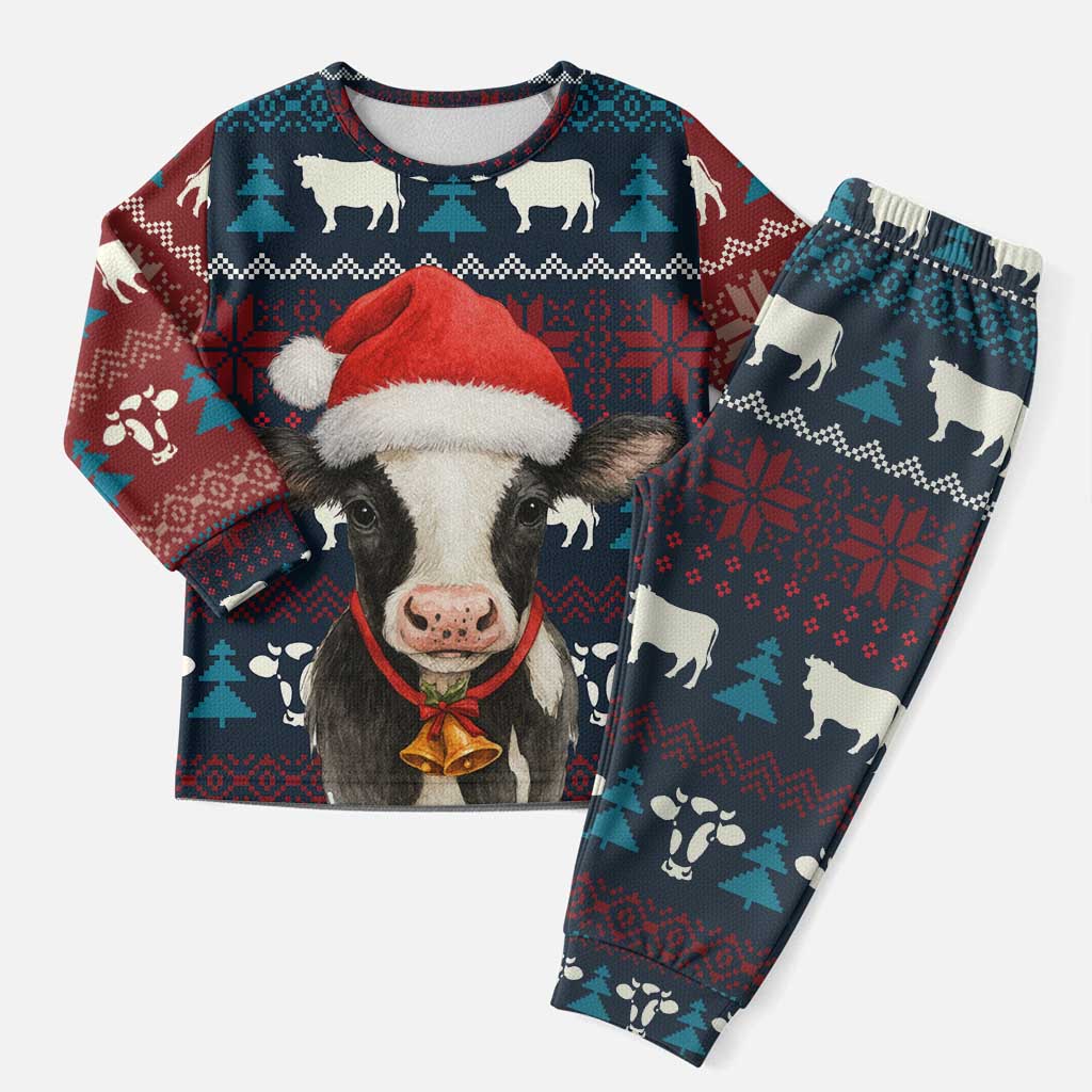 Lovely Cow Christmas Pajama Set Xmas Holiday Patterns - Wonder Print Shop