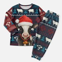 Lovely Cow Christmas Pajama Set Xmas Holiday Patterns - Wonder Print Shop