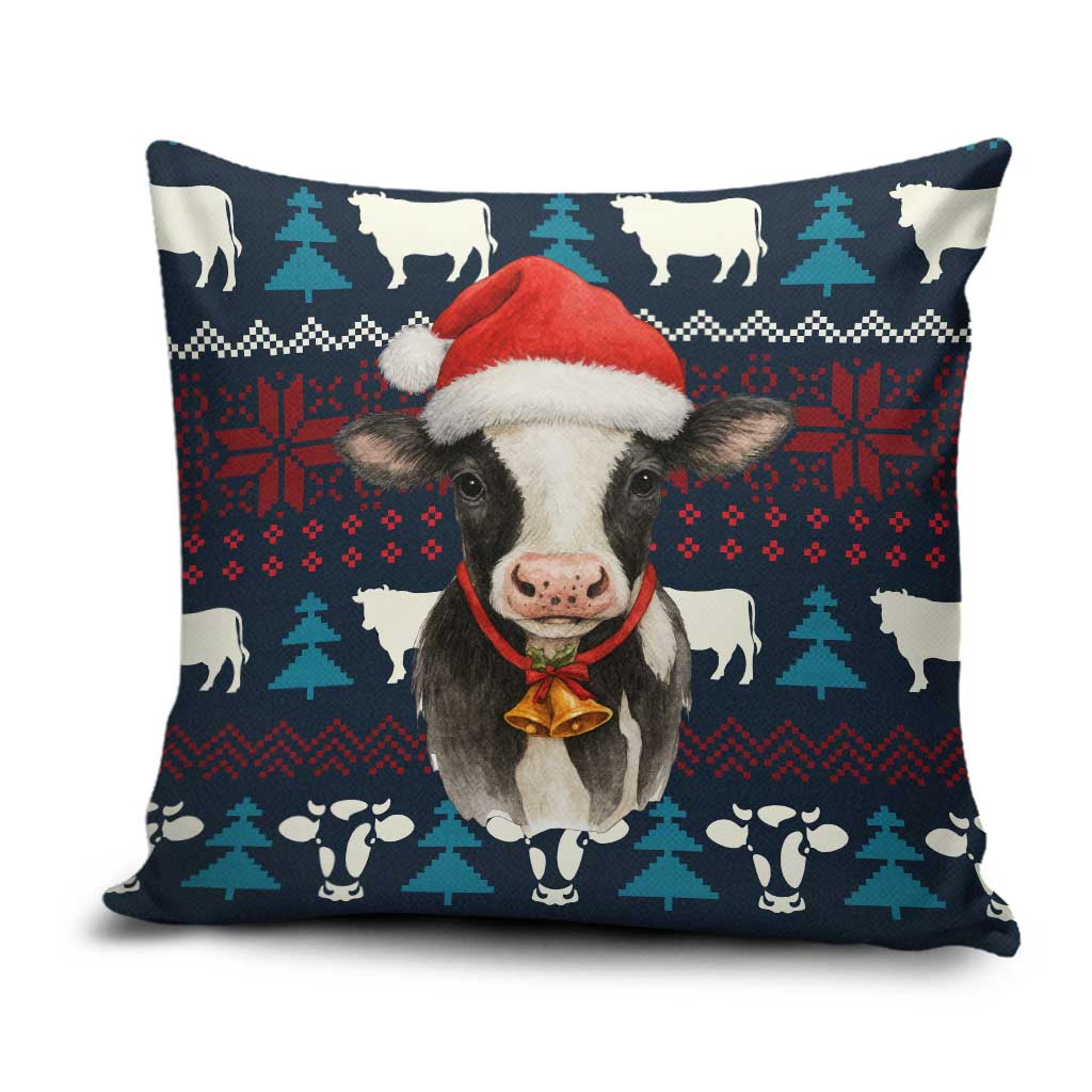 Lovely Cow Christmas Pillow Cover Xmas Holiday Patterns - Wonder Print Shop