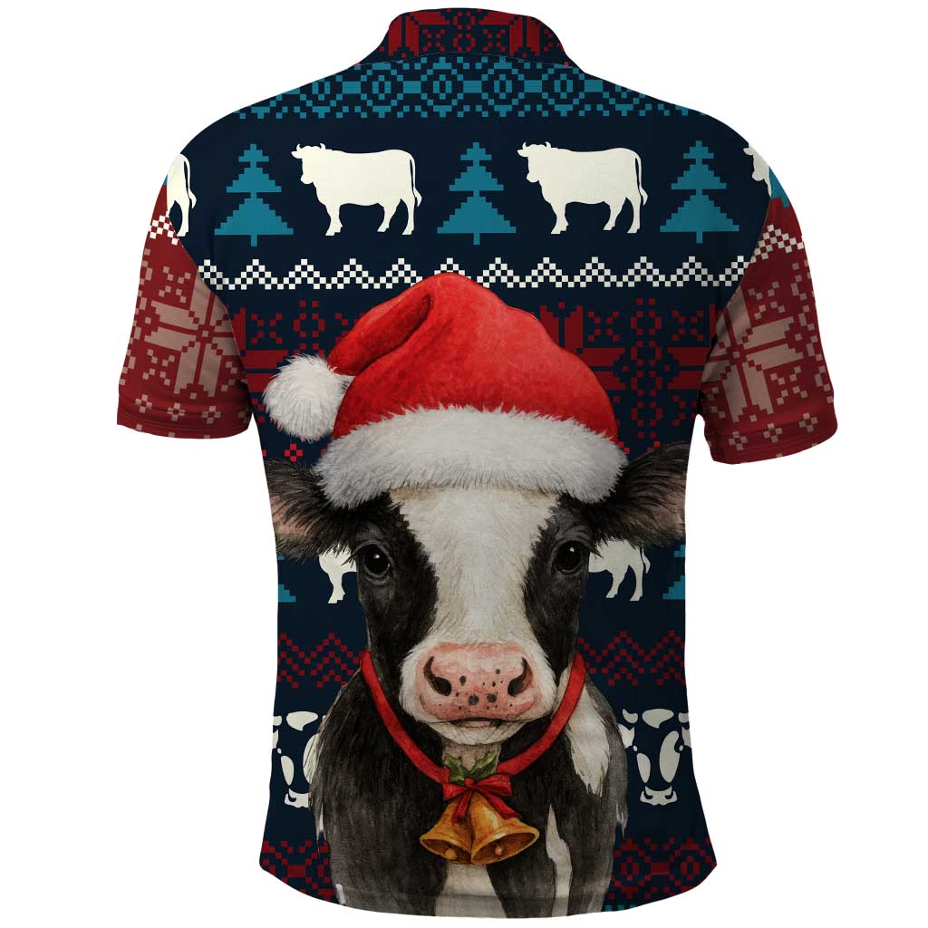 Lovely Cow Christmas Polo Shirt Xmas Holiday Patterns - Wonder Print Shop