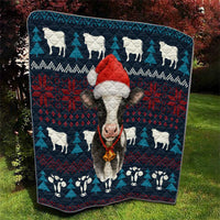 Lovely Cow Christmas Quilt Xmas Holiday Patterns - Wonder Print Shop