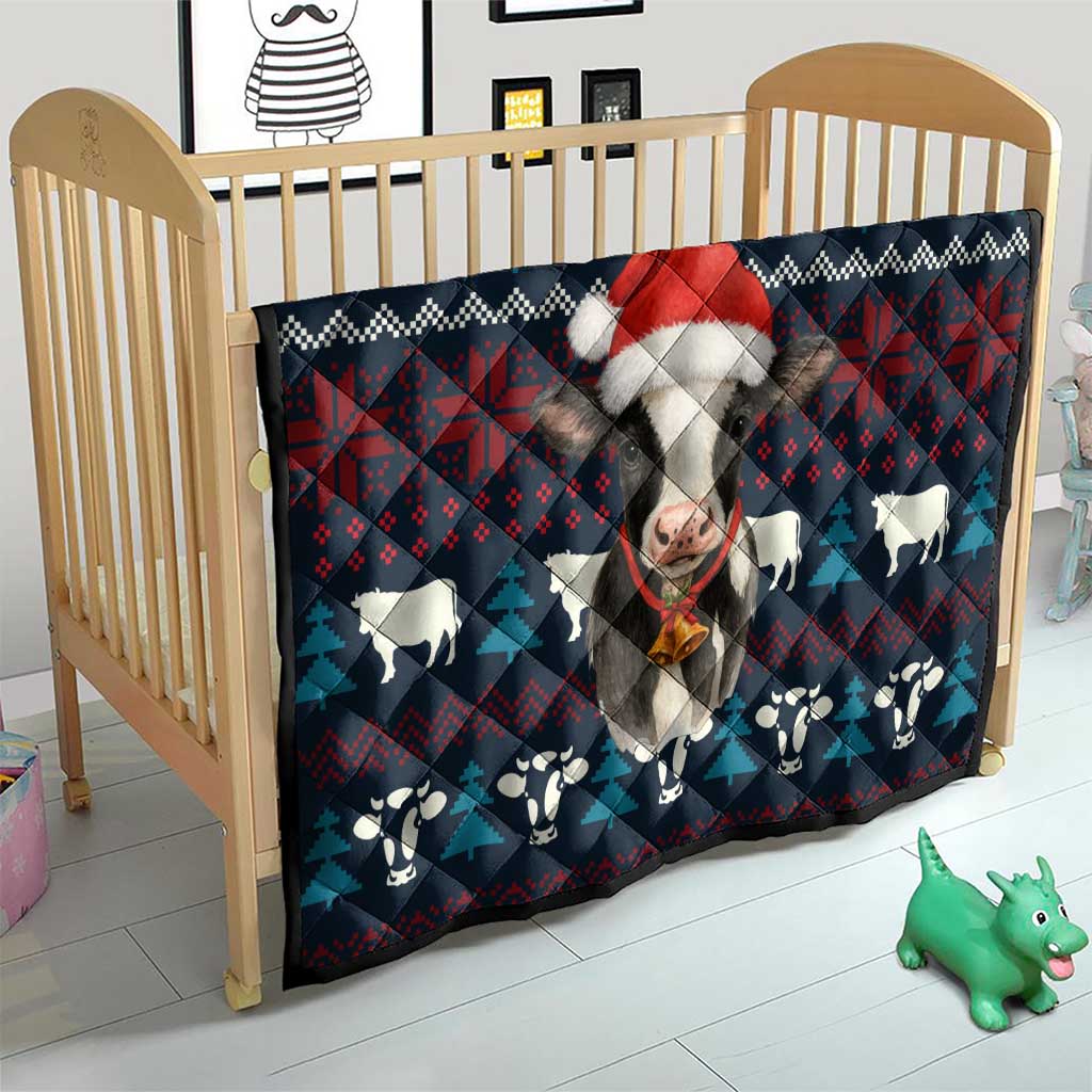 Lovely Cow Christmas Quilt Xmas Holiday Patterns - Wonder Print Shop