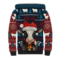 Lovely Cow Christmas Sherpa Hoodie Xmas Holiday Patterns - Wonder Print Shop
