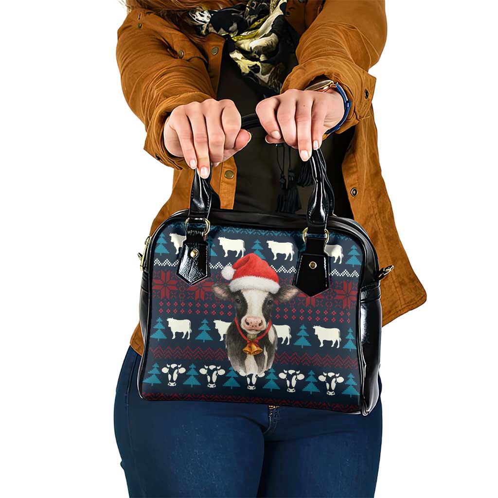 Lovely Cow Christmas Shoulder Handbag Xmas Holiday Patterns - Wonder Print Shop