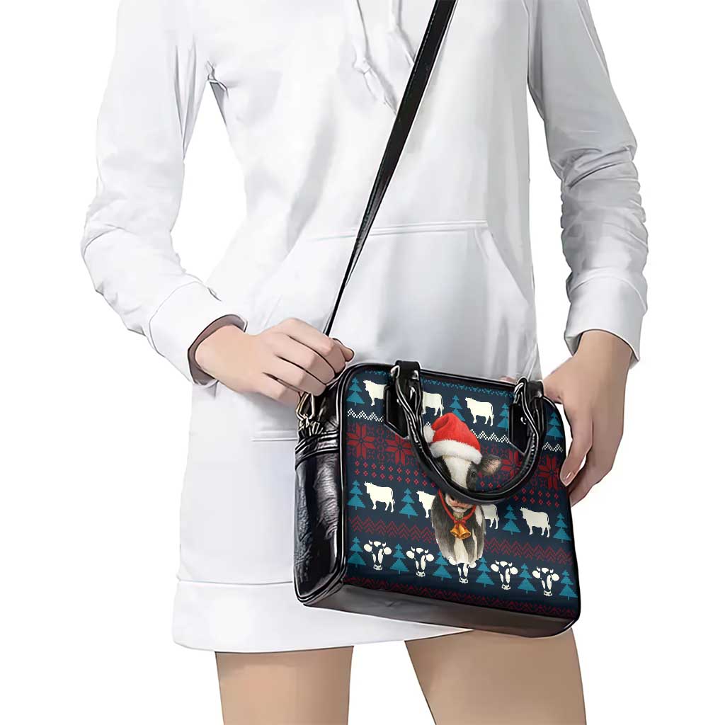 Lovely Cow Christmas Shoulder Handbag Xmas Holiday Patterns - Wonder Print Shop