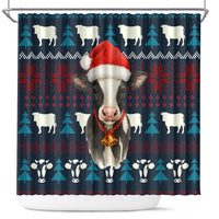 Lovely Cow Christmas Shower Curtain Xmas Holiday Patterns - Wonder Print Shop
