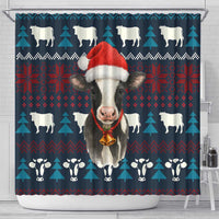 Lovely Cow Christmas Shower Curtain Xmas Holiday Patterns - Wonder Print Shop