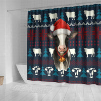 Lovely Cow Christmas Shower Curtain Xmas Holiday Patterns - Wonder Print Shop