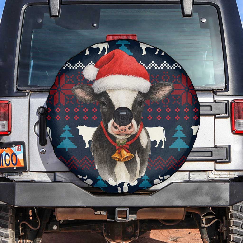 Lovely Cow Christmas Spare Tire Cover Xmas Holiday Patterns - Wonder Print Shop