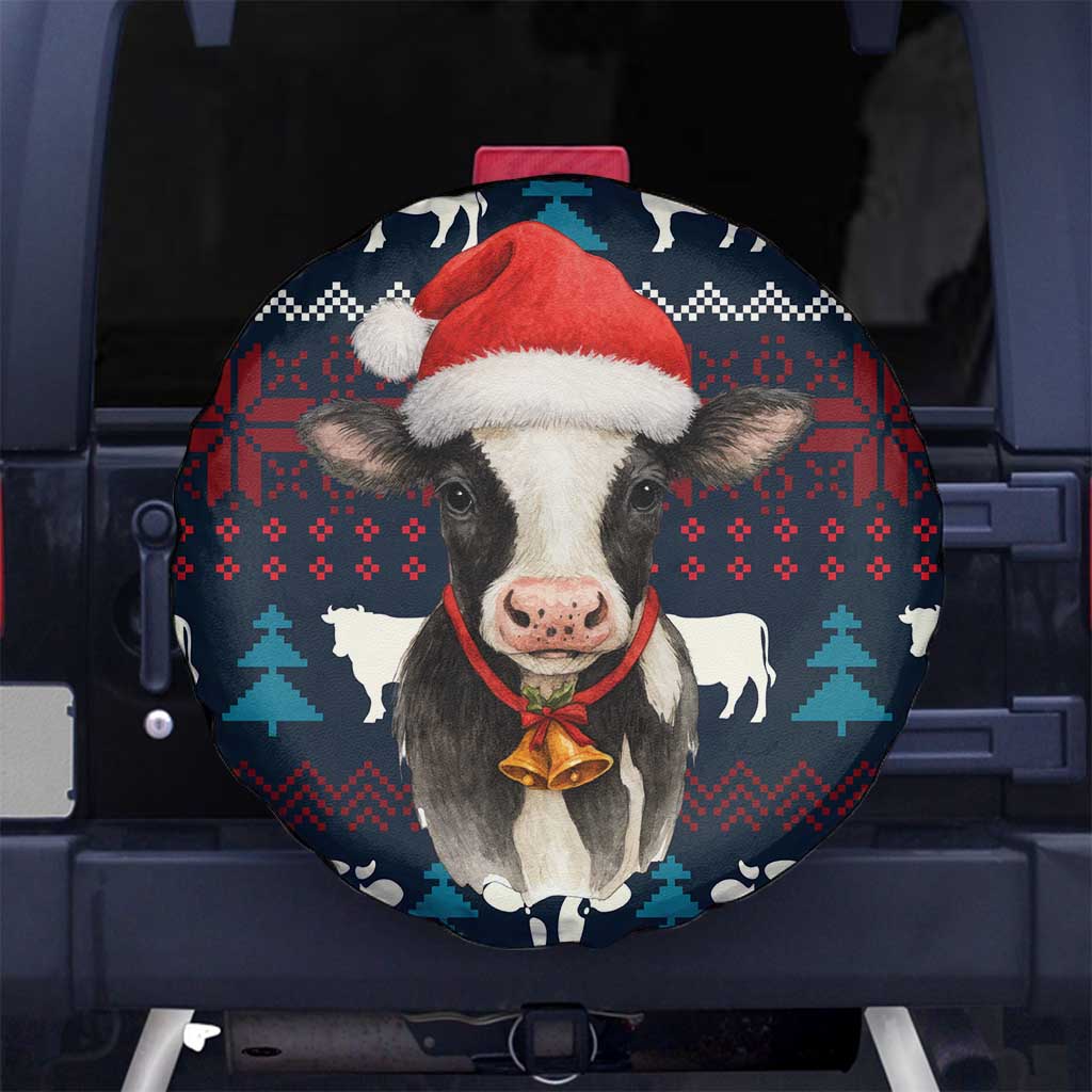 Lovely Cow Christmas Spare Tire Cover Xmas Holiday Patterns - Wonder Print Shop
