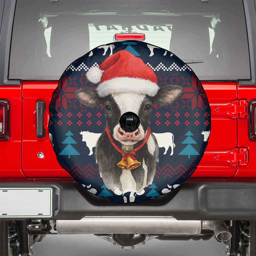 Lovely Cow Christmas Spare Tire Cover Xmas Holiday Patterns - Wonder Print Shop