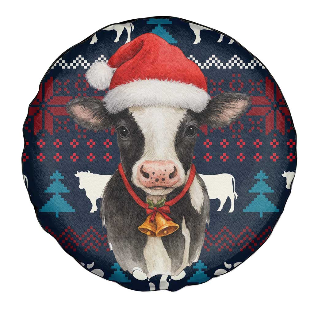 Lovely Cow Christmas Spare Tire Cover Xmas Holiday Patterns - Wonder Print Shop