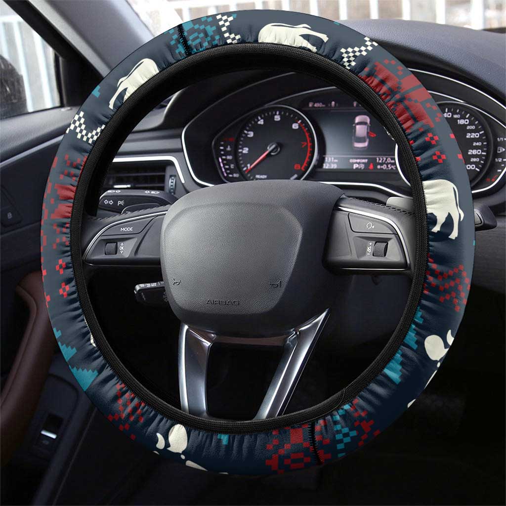 Lovely Cow Christmas Steering Wheel Cover Xmas Holiday Patterns - Wonder Print Shop