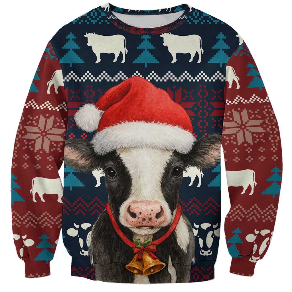 Lovely Cow Christmas Sweatshirt Xmas Holiday Patterns - Wonder Print Shop