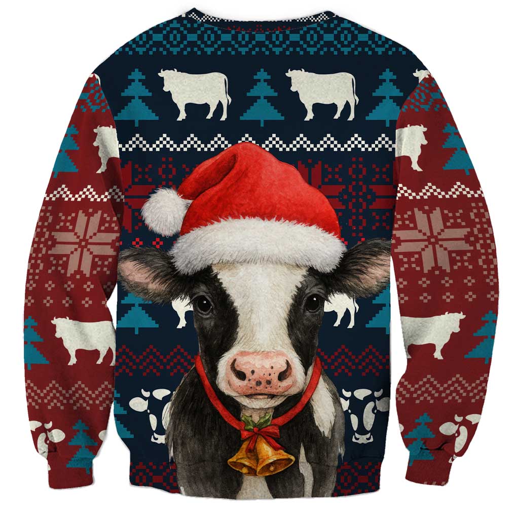Lovely Cow Christmas Sweatshirt Xmas Holiday Patterns - Wonder Print Shop