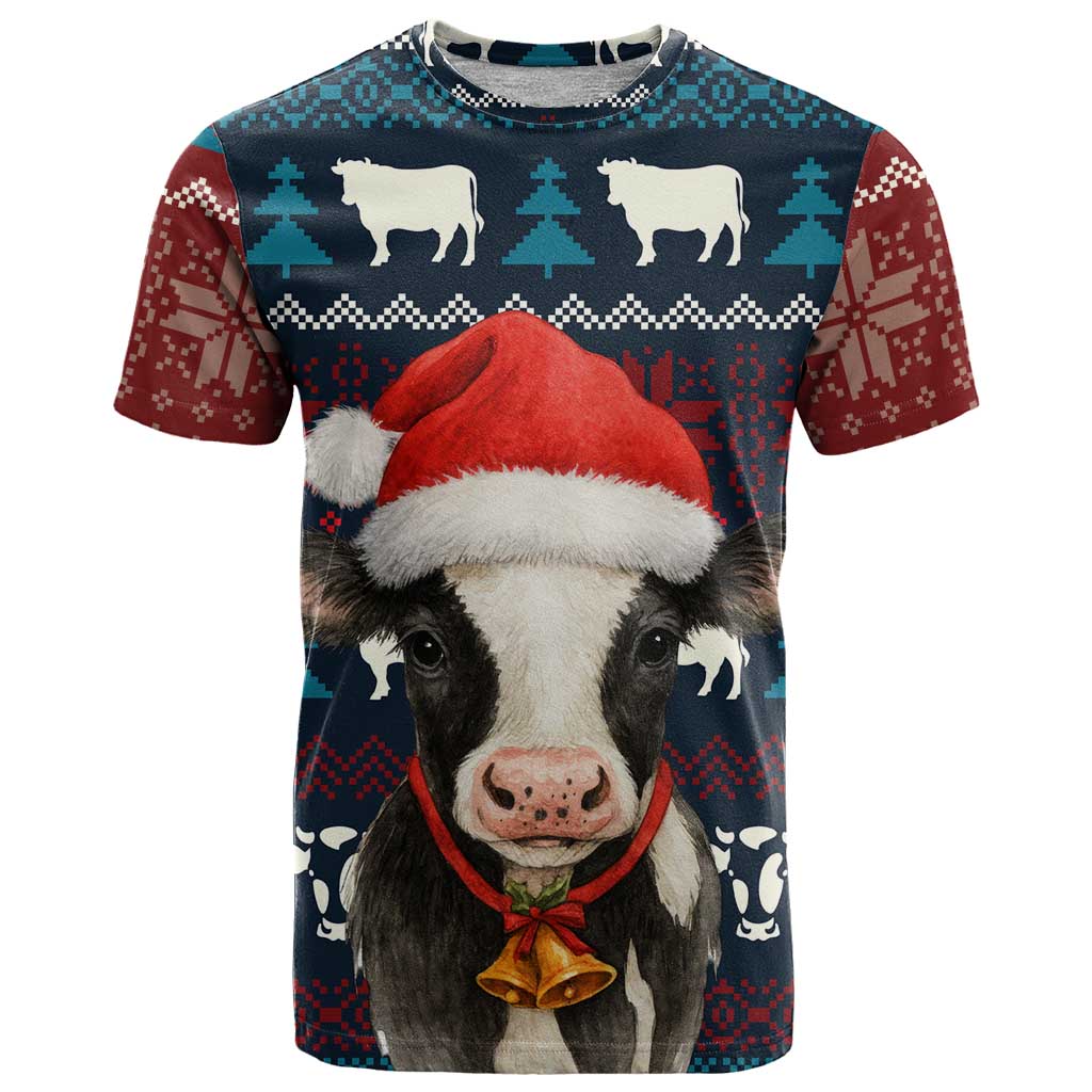 Lovely Cow Christmas T Shirt Xmas Holiday Patterns - Wonder Print Shop